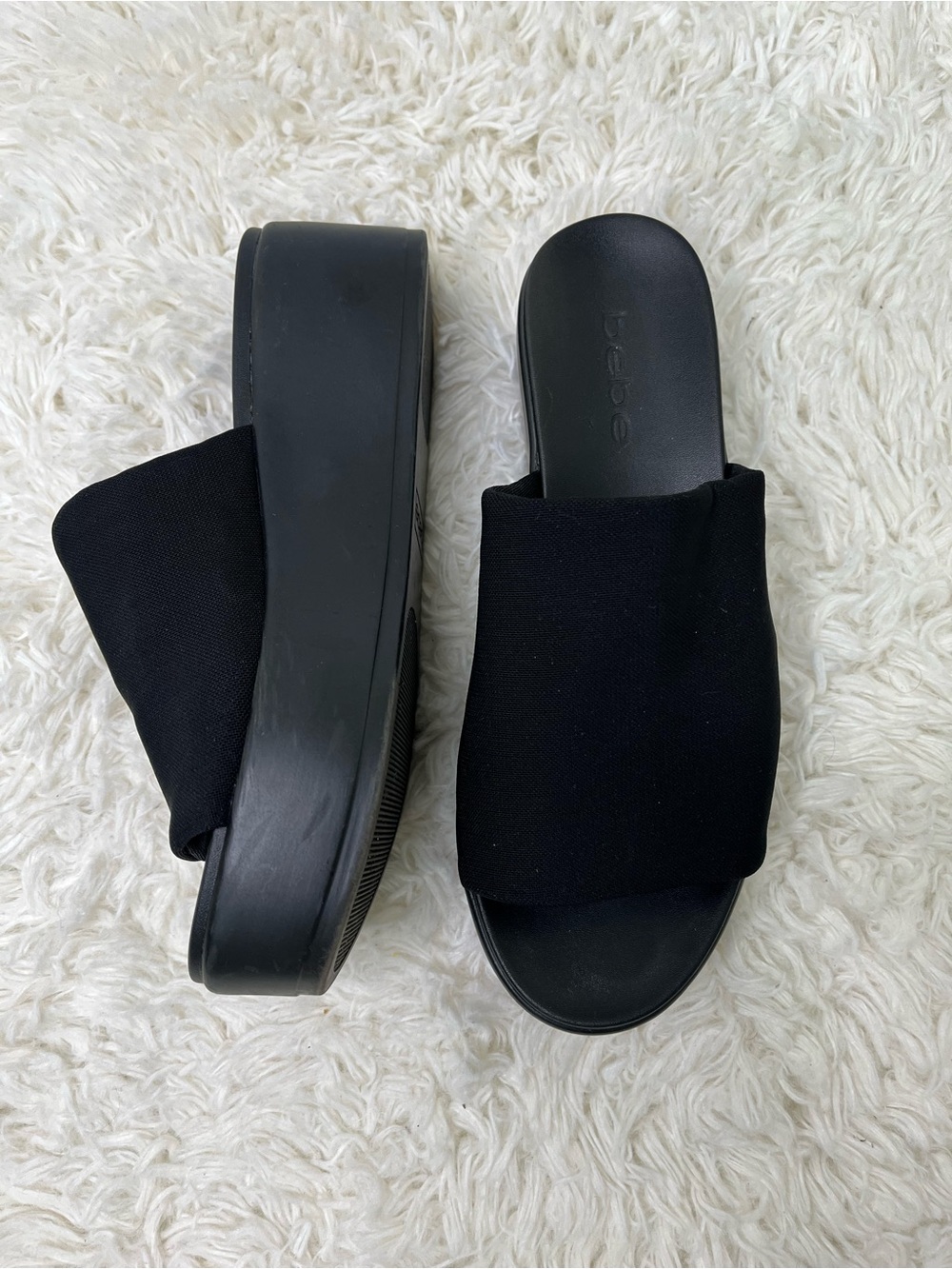 Y2K 90s BeBe Black Platform Sandals 5 or 5.5